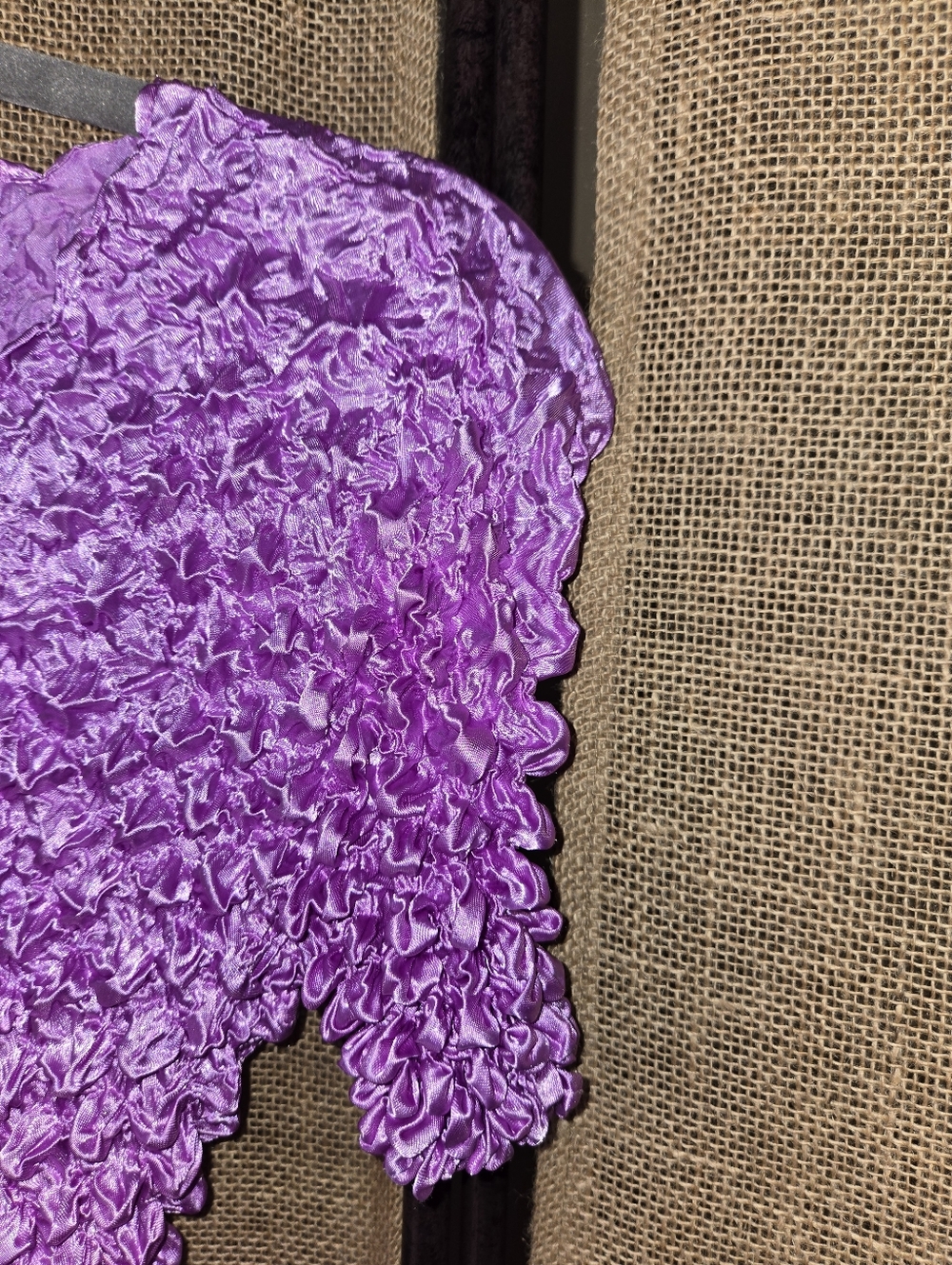 Vintage Y2K 2000s Purple FC Popcorn Bubble Stretch Top One Size - Picture 5 of 8